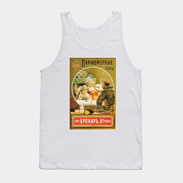 Brocard & Co Perfumery Fragrance Eau De Toilette c1890 Russian Advertisement Tank Top by vintageposters